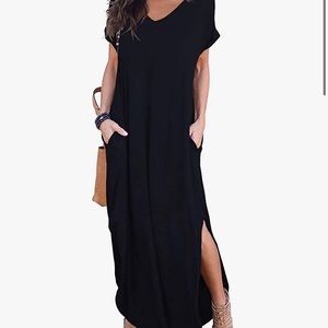 Black Casual Maxi Dress